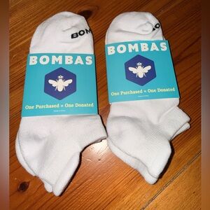Bombas White Ankle Socks